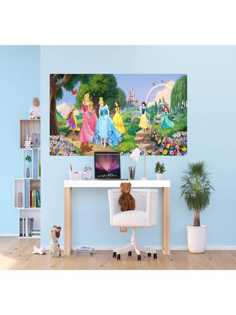 Poster Château et Princesses Disney intisse 202X90 CM Multicolore - Kiabi