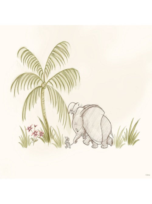 Poster d'Art - Dumbo Sous Un Palmier - 50 x 40 cm - Kiabi