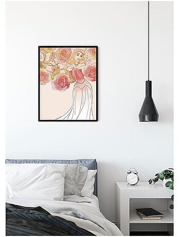 Poster d'Art - La Belle Au Bois Dormant Avec Des Roses - 40x50 cm
