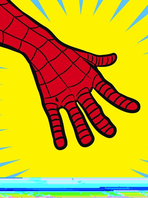 Poster d'Art - La Main De Spider Man - 50x70 cm - Kiabi