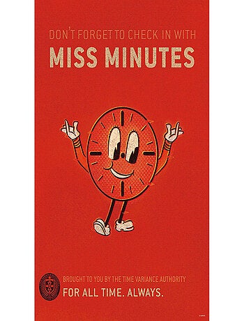 Poster d'Art - Loki Miss Minutes - 50 x 40 cm