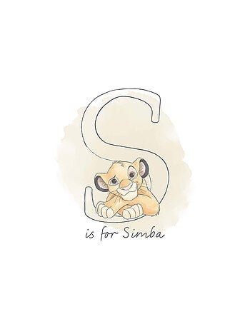 Poster d'Art - S Comme Simba - 40x50 cm