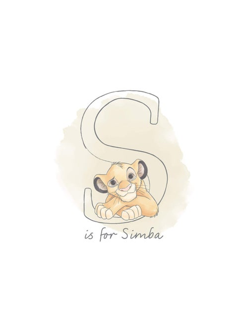 Poster d'Art - S Comme Simba - 40x50 cm - Kiabi