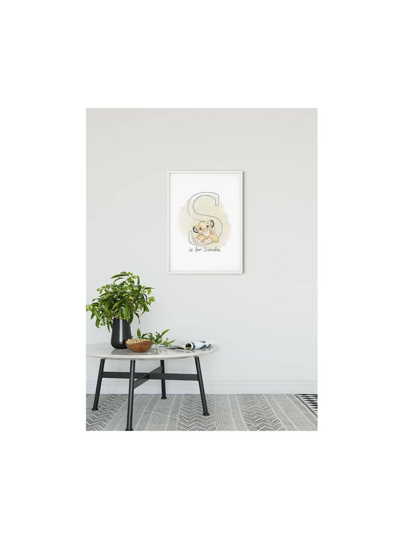 Poster d'Art - S Comme Simba - 40x50 cm Multicolore - Kiabi