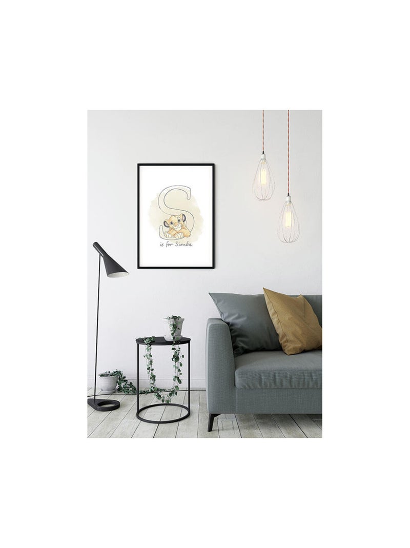 Poster d'Art - S Comme Simba - 40x50 cm Multicolore - Kiabi