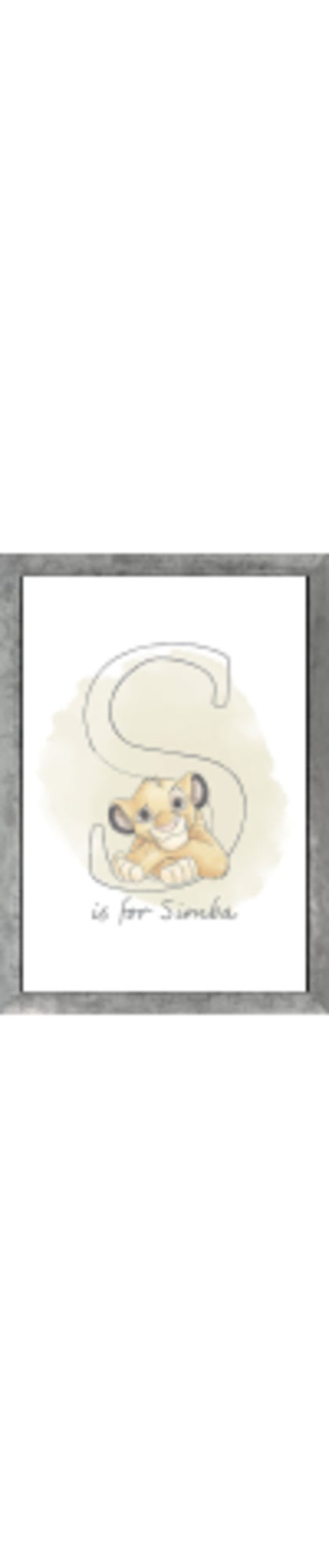 Poster d'Art - S Comme Simba - 40x50 cm Multicolore - Kiabi
