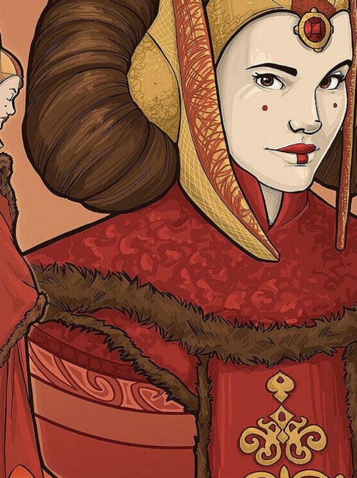 Poster d'Art - Star Wars - Queen Padmé Amidala - 50 x 40 cm - Kiabi