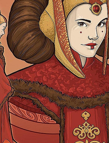 Poster d'Art - Star Wars - Queen Padmé Amidala - 50 x 70 cm