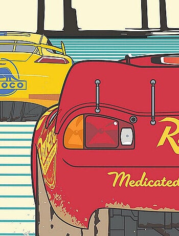 Poster d'Art Disney Cars -Plus Fort Ensemble - 40 x 50 cm