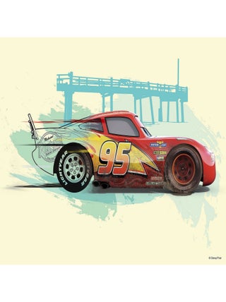 Poster d'Art Disney Cars Flash McQueen - 70 x 50 cm
