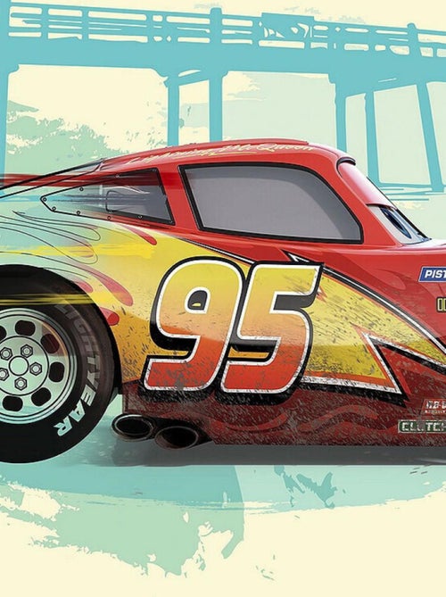 Poster d'Art Disney Cars Flash McQueen - 70 x 50 cm - Kiabi
