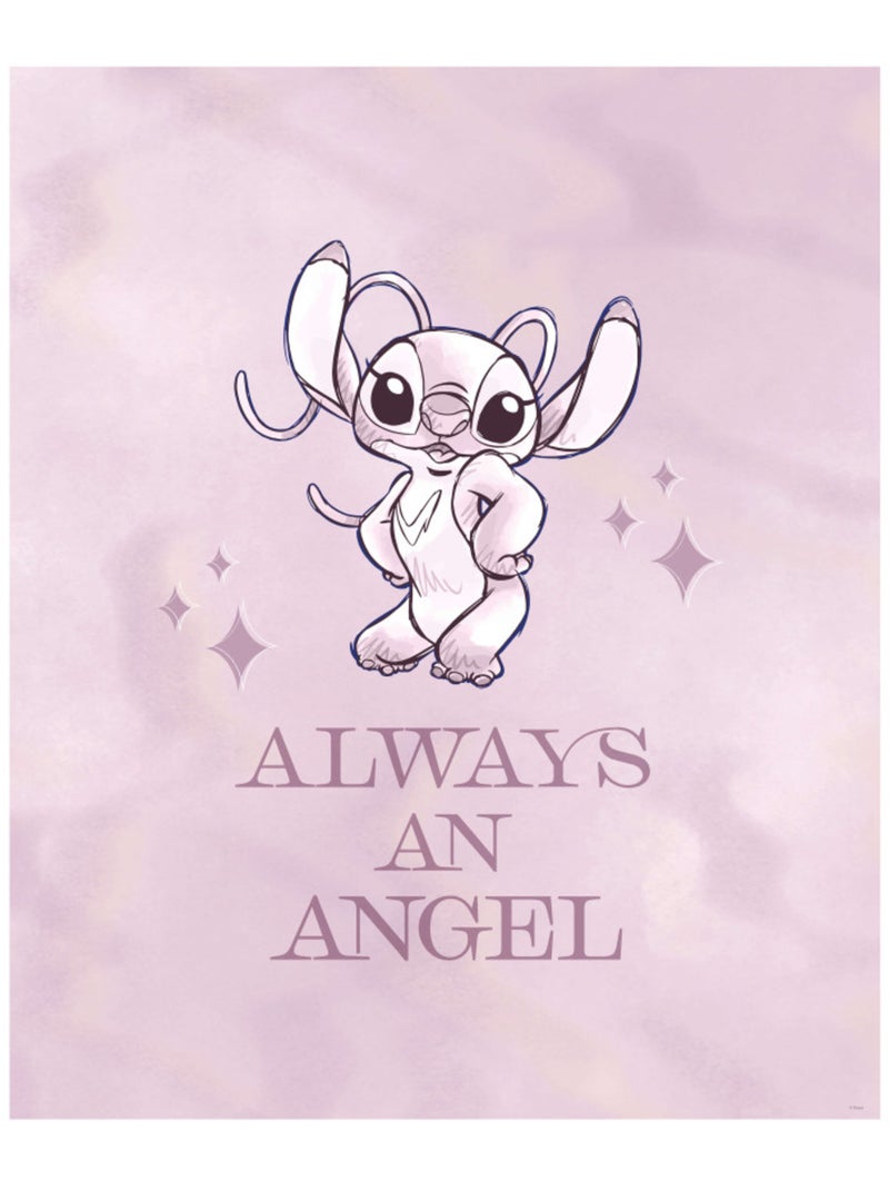 Poster d'art disney stitch always an angel  40 x 50 cm Multicolore - Kiabi