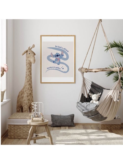Poster d'art disney stitch kindness 40 x 50 cm - Kiabi Poster d'art disney stitch kindness 40 x 50 cm - Kiabi