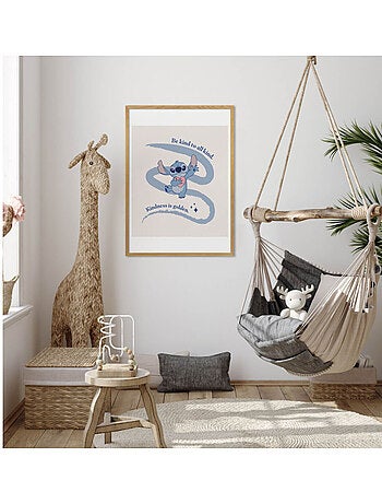 Poster d'art disney stitch kindness 50 x 70 cm