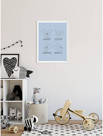 Poster d'art Mickey Blue Emotions 50x40 cm