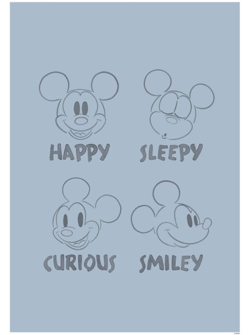 Poster d'art Mickey Blue Emotions 50x40 cm - Kiabi