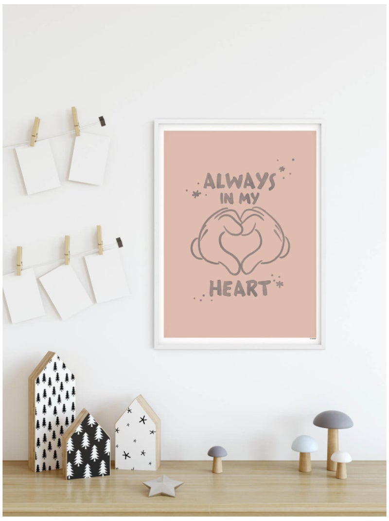 Poster d'art Mickey Endless Love 40x50 cm Gris - Kiabi
