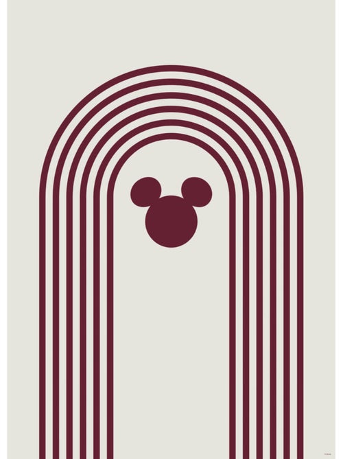 Poster d'art Minimal Mickey 30 x 40 cm - Kiabi