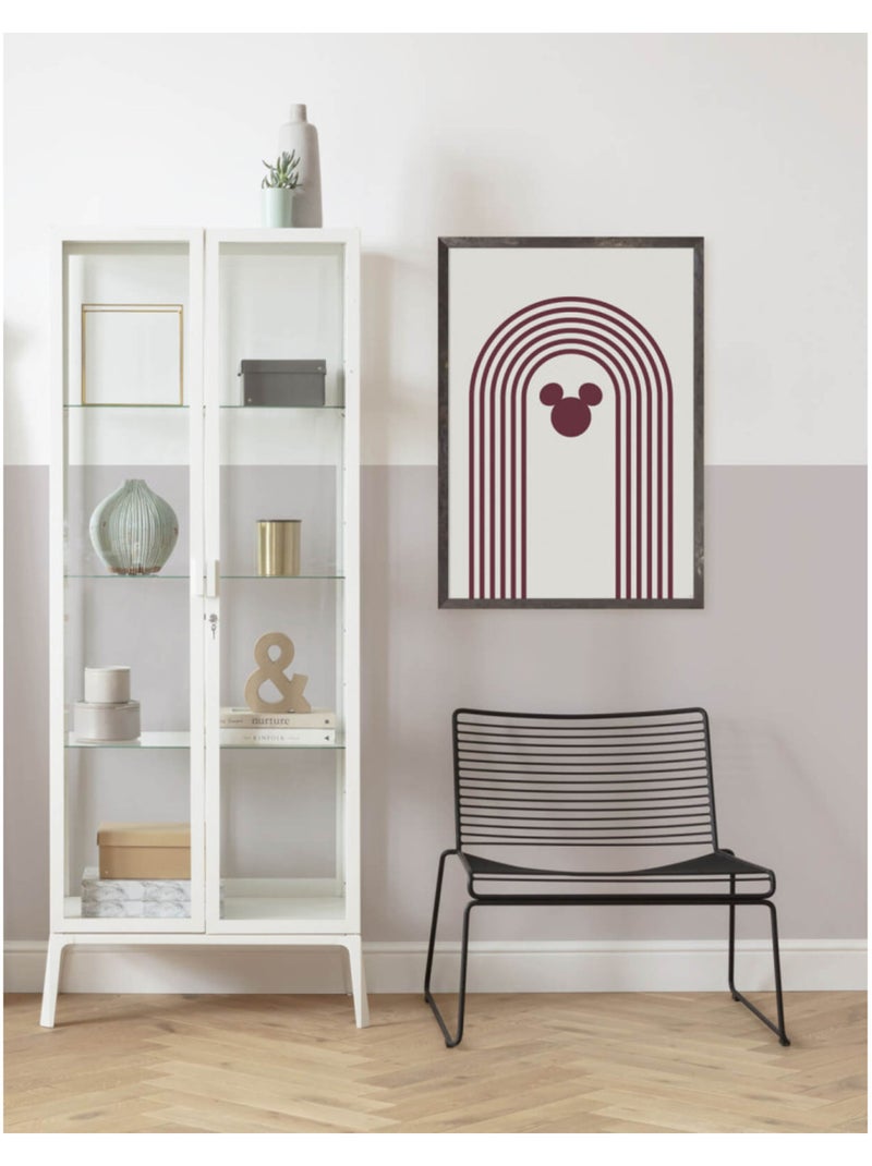 Poster d'art Minimal Mickey 40 x 50 cm Beige - Kiabi