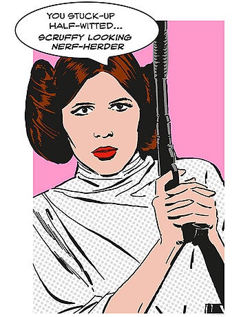 Poster d'art Star Wars Classic Comic Quote Leia 40 x 50 cm
