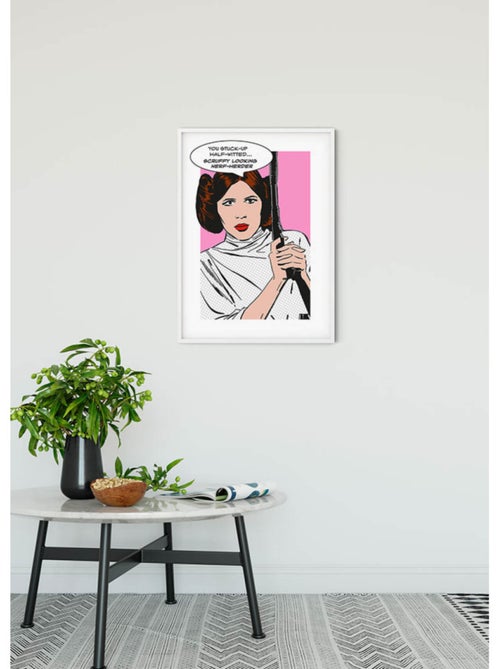 Poster d'art Star Wars Classic Comic Quote Leia 40 x 50 cm - Kiabi