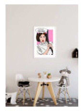 Poster d'art star wars classic comic quote leia 50 x 70 cm