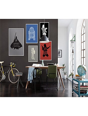 Poster d'Art Star Wars Silhouette Dark Vador Citations - 50 x 70 cm