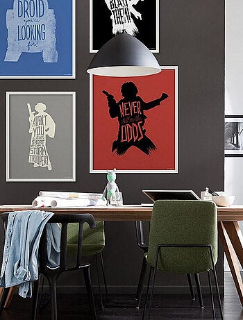 Poster d'Art Star Wars Silhouette Dark Vador Citations - 50 x 70 cm