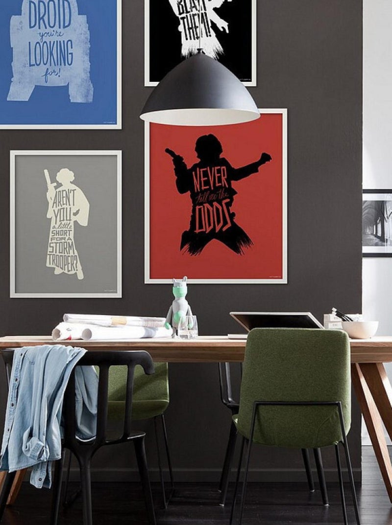 Poster d'Art Star Wars Silhouette Dark Vador Citations - 50 x 70 cm Multicolore - Kiabi