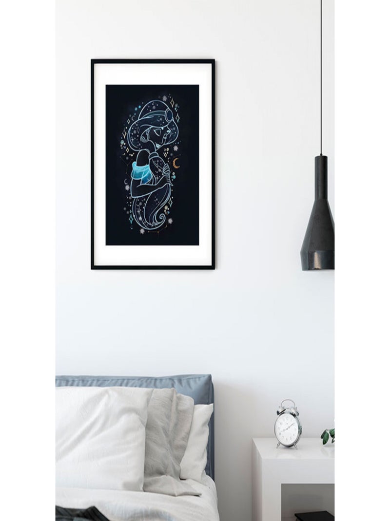 Poster Disney Aladdin - Jasmine dans les étoiles 30 cm x 40 cm Multicolore - Kiabi