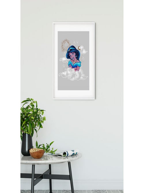 Poster Disney Aladdin - Jasmine portrait dans les nuages 30 cm x 40 cm - Kiabi