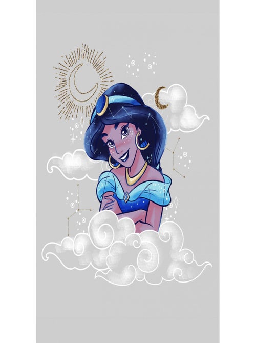 Poster Disney Aladdin - Jasmine portrait dans les nuages 50 cm x 70 cm - Kiabi