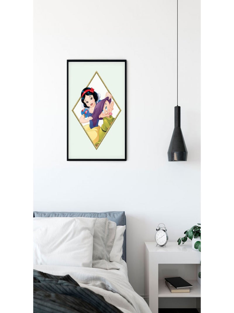 Poster Disney Blanche neige - Portrait de Blanche-Neige 30 cm x 40 cm Multicolore - Kiabi