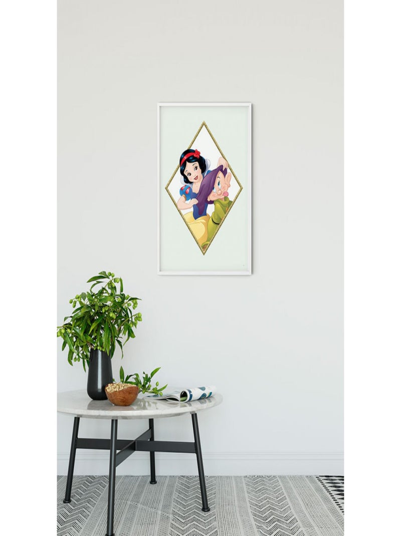 Poster Disney Blanche neige - Portrait de Blanche-Neige 50 cm x 70 cm Multicolore - Kiabi