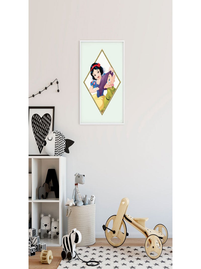 Poster Disney Blanche neige - Portrait de Blanche-Neige 50 cm x 70 cm Multicolore - Kiabi