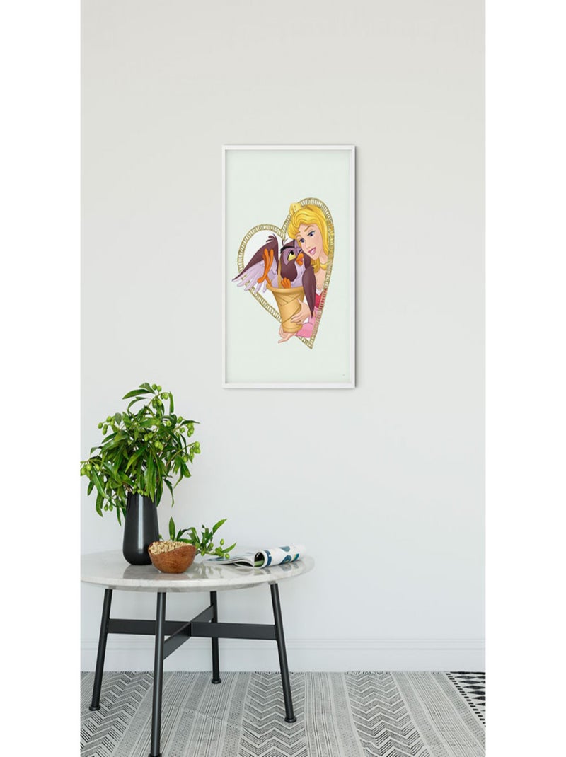Poster Disney La belle au bois dormant - Portrait d'Aurore 40 cm x 50 cm Multicolore - Kiabi
