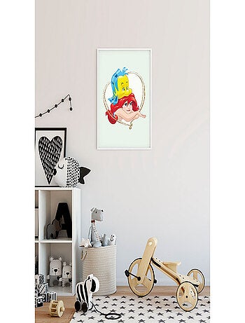 Poster Disney La petite sirène - Ariel et polochon portrait 30 cm x 40 cm