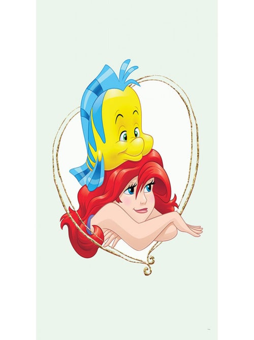 Poster Disney La petite sirène - Ariel et polochon portrait 30 cm x 40 cm - Kiabi