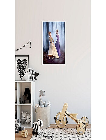 Poster Disney La Reine des Neiges 2 - Anna et Elsa se promènent en forêt 30 cm x 40 cm