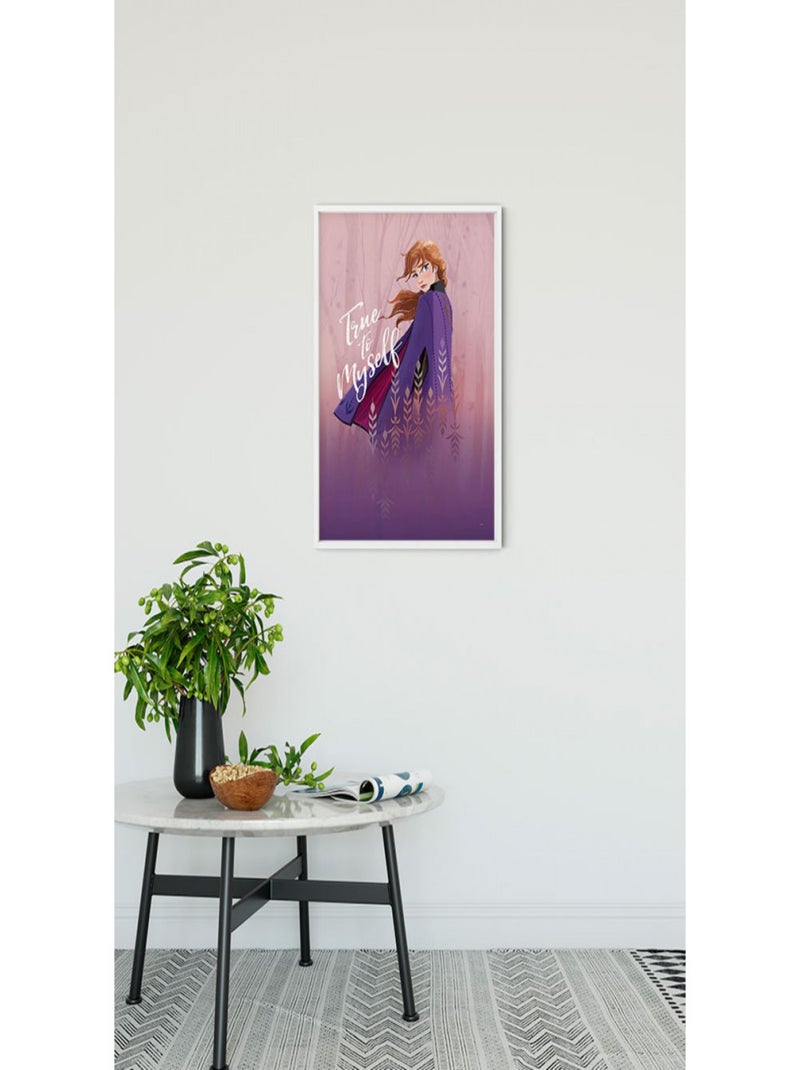 Poster Disney La Reine des Neiges 2 - Anna fidèle à moi-même 30 cm x 40 cm Multicolore - Kiabi