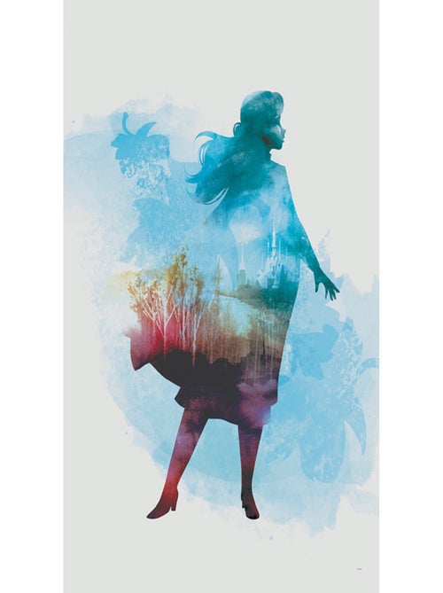 Poster Disney La Reine des Neiges 2 - Anna portrait à l'aquarelle 30 cm x 40 cm - Kiabi