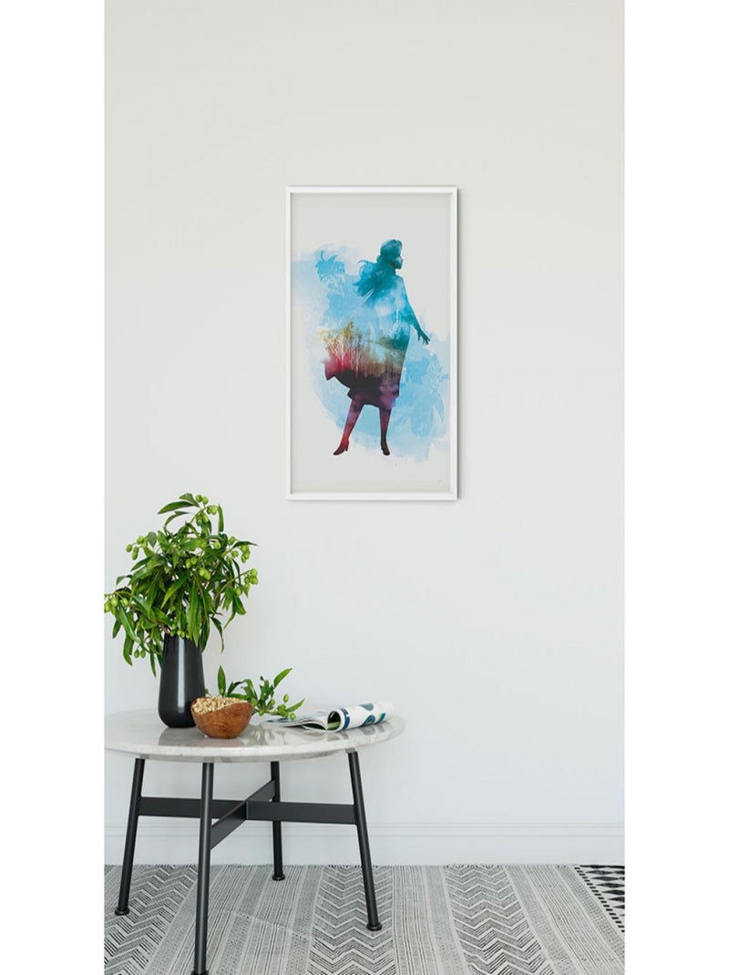 Poster Disney La Reine des Neiges 2 - Anna portrait à l'aquarelle 40 cm x 50 cm Multicolore - Kiabi