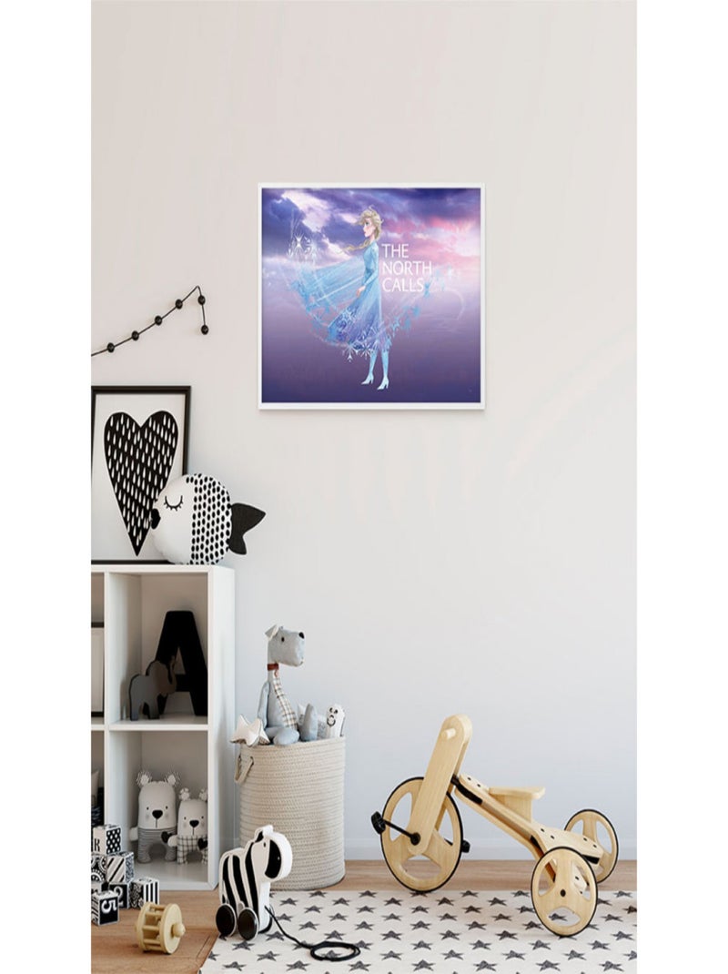 Poster Disney La Reine des Neiges 2 - Elsa l'appel du nord 40 cm x 30 cm Multicolore - Kiabi