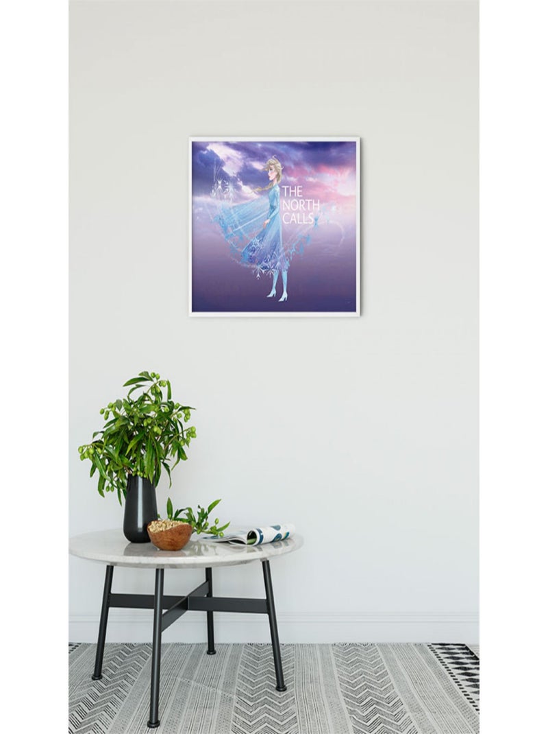 Poster Disney La Reine des Neiges 2 - Elsa l'appel du nord 40 cm x 30 cm Multicolore - Kiabi