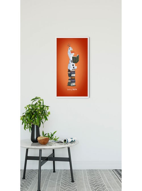 Poster Disney La Reine des Neiges 2 - Olaf cherche la vérité dans les livres 40 cm x 50 cm - Kiabi