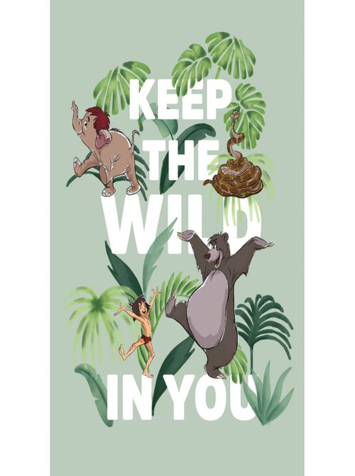 Poster Disney Le livre de la Jungle - Garde ton côté sauvage 30 cm x 40 cm - Kiabi