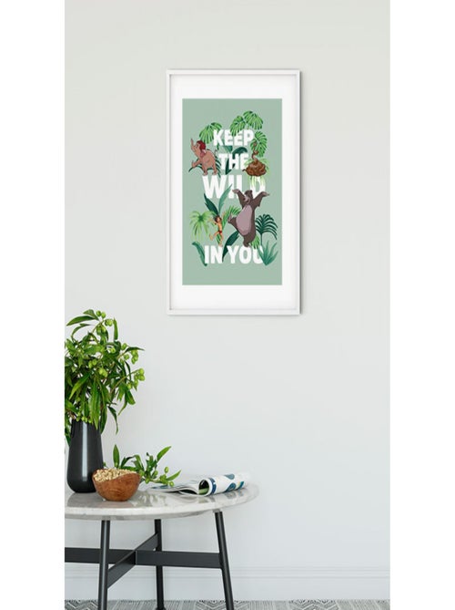 Poster Disney Le livre de la Jungle - Garde ton côté sauvage 30 cm x 40 cm - Kiabi