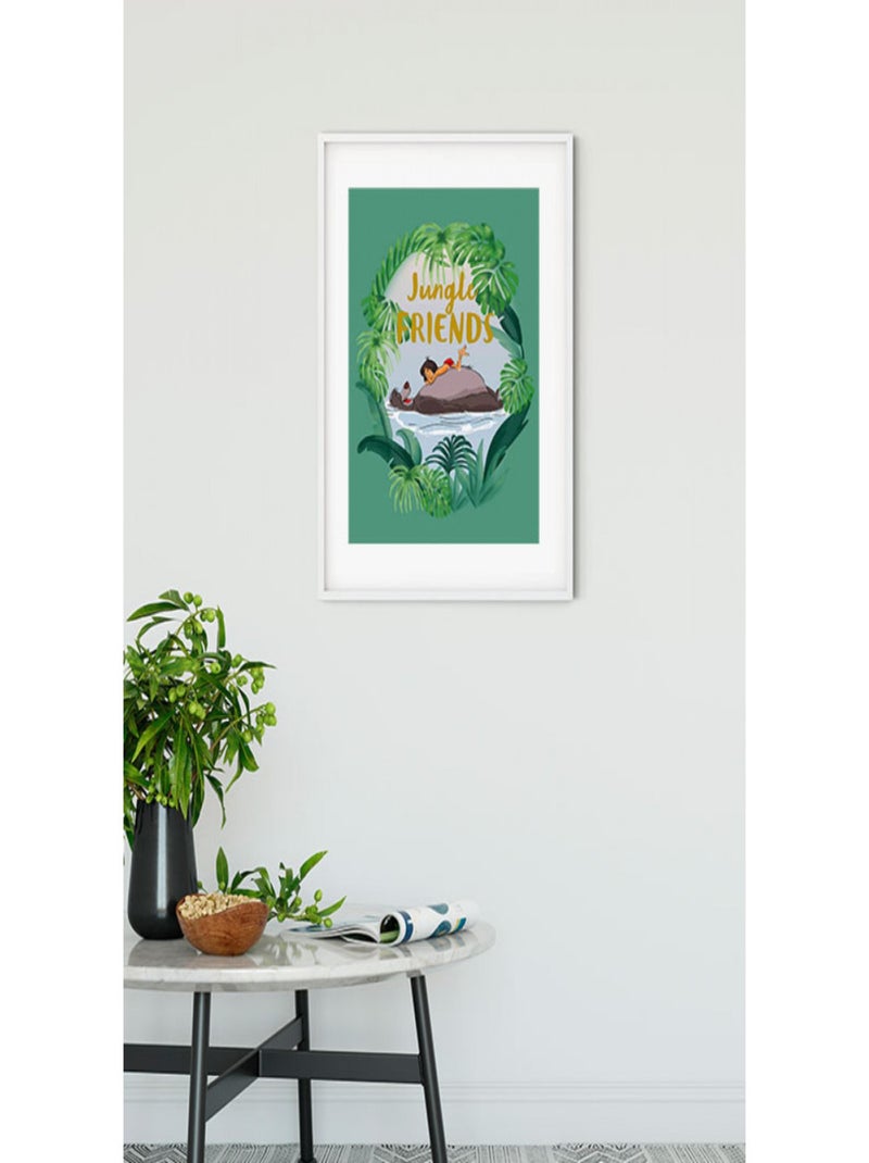 Poster Disney Le livre de la Jungle - Mowgli et Baloo les amis de la Jungle 30 cm x 40 cm Multicolore - Kiabi