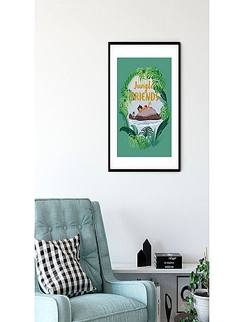 Poster Disney Le livre de la Jungle - Mowgli et Baloo les amis de la Jungle 40 cm x 50 cm