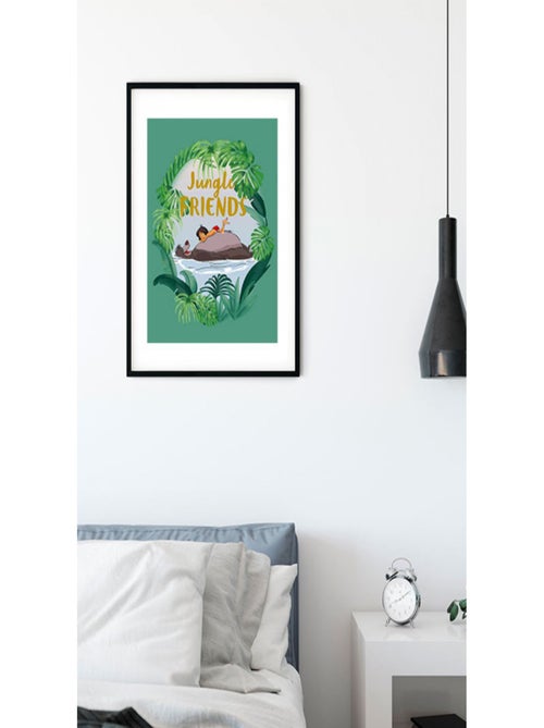 Poster Disney Le livre de la Jungle - Mowgli et Baloo les amis de la Jungle 40 cm x 50 cm - Kiabi